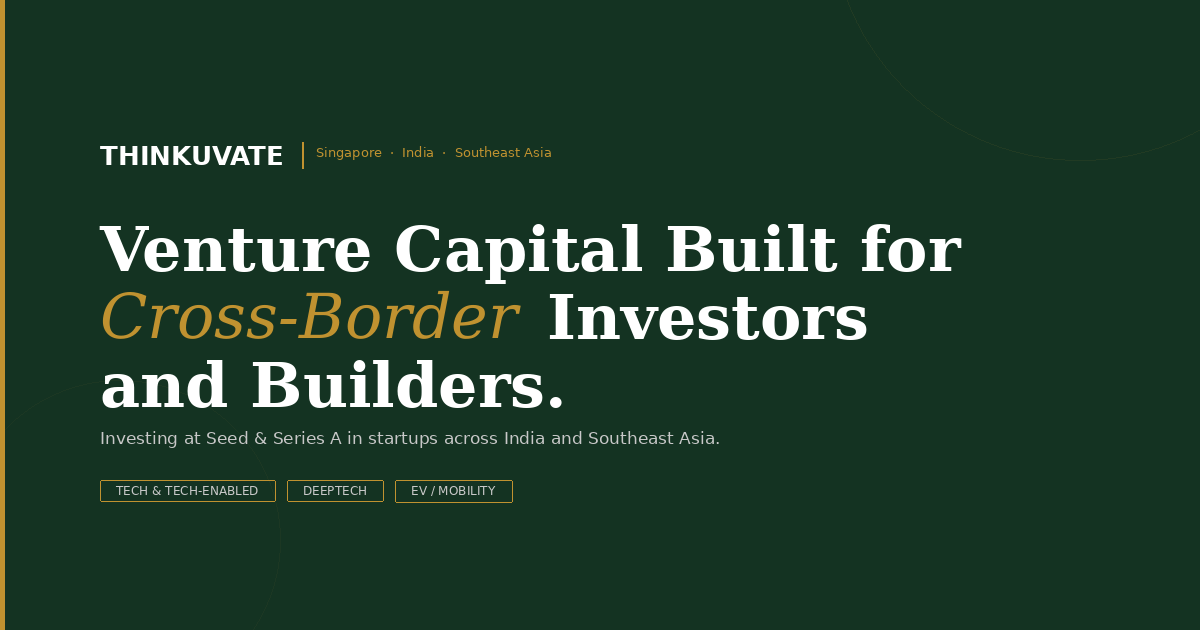 Home | ThinKuvate — Cross-Border Venture Capital · India & Southeast Asia